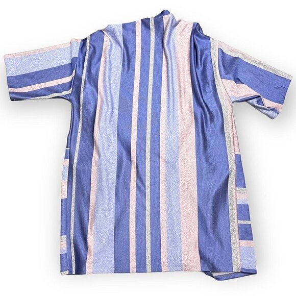 Luna Allegra MADE IN ITALY Luxury Designer Glitter Shiny Overcoat Shawl - Large - Picture 3 of 4